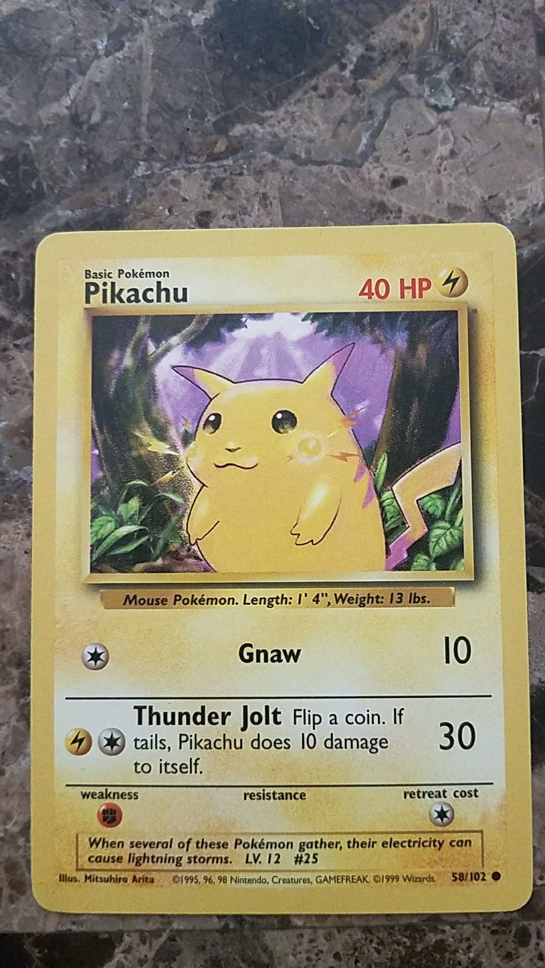 pokemon pikachu card 1995 Pikachu (NL) 58/102 - Base Set (1st Edition) main image 0
