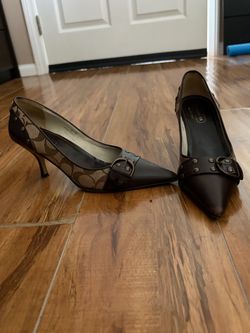Coach Signature Kitten Heel Pumps