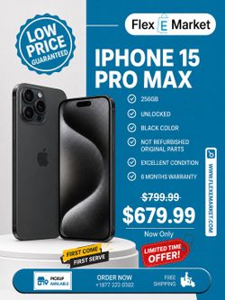 🔥 iPhone 15 Pro Max 256GB Unlocked – Only $679.99! Limited Time Offer 🔥