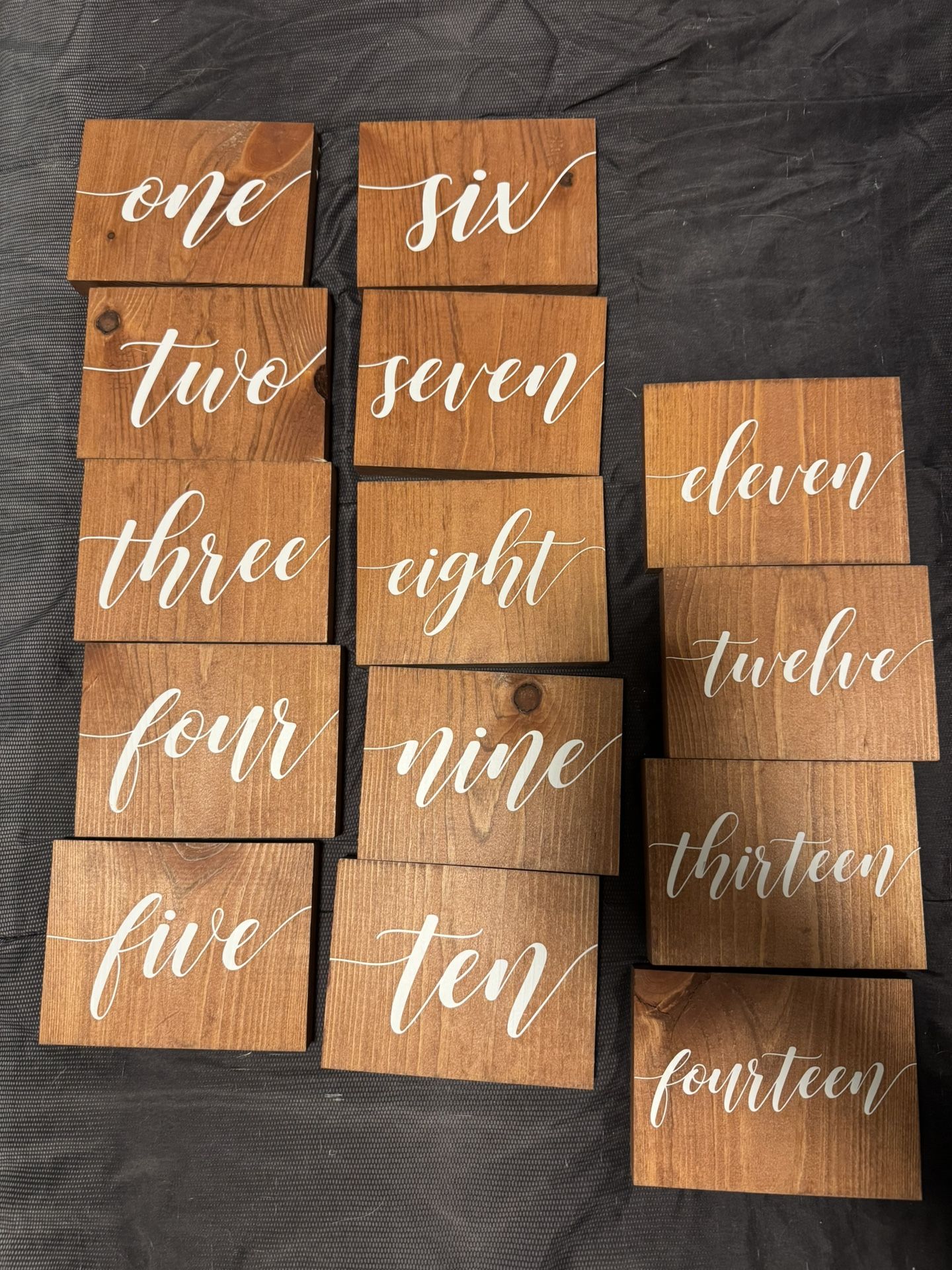 Table Numbers For Wedding / Event
