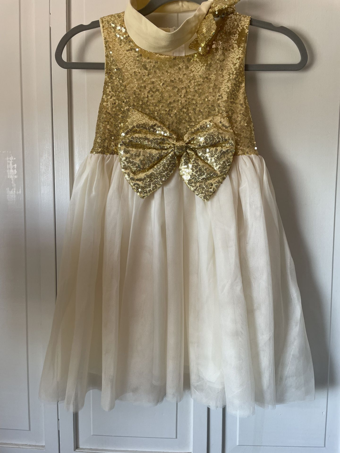 Gold Party Gown For Girl 