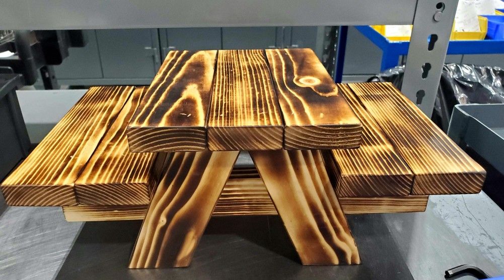 Miniature picnic tables for our furry friends