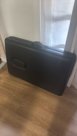 Black leather Massage table