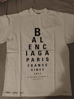 Balenciaga White Optical Oversized Cotton T-shirt Size XS