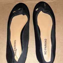 No Parking Womens Larsah Size 7 Velvet Slip On Ballet Flats