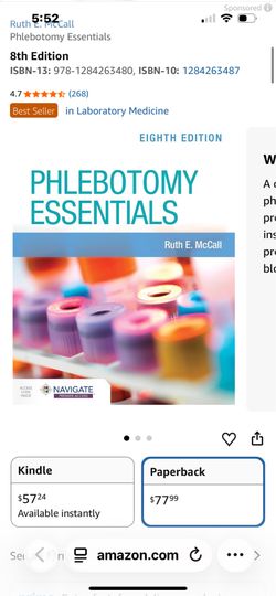 Phlebotomy 8 edition text book