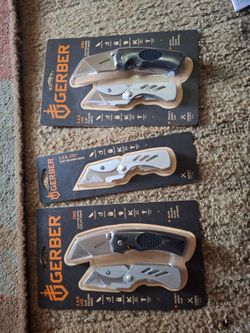 GERBER POCKET FOLDING UTILITY RAZOR CUTTERS ALL NEW