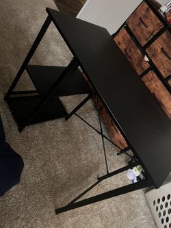 Black Metal Desk With Storage