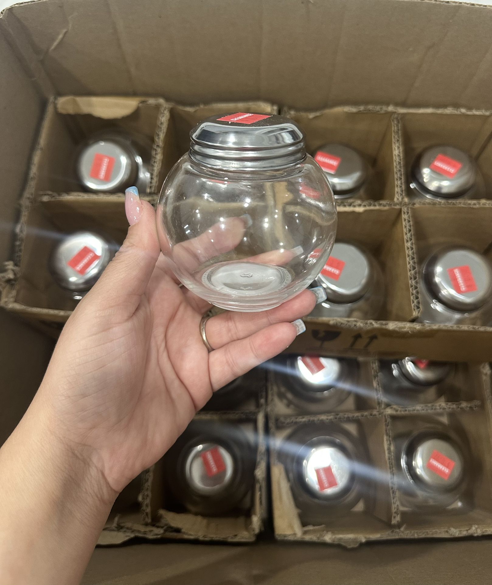 Round Glass Jars