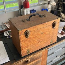 Fishing Tackle Box Wood Nice