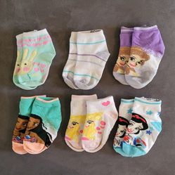 Assorted Six (6) Pairs Age 1-2 Years Disney Peppa Socks