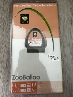 Cricut ZooBalloo Font Cartridge