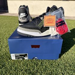 Nike Air Jordan 3 Retro Levi’s Black NEW/SNKRS RECEIPT SIZE: 11.5 $320 FIRM ONLY!