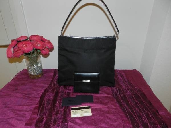 Vintage Prada Handbag and Leather Wallet

