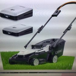 LITHELI 40 V (2 S 20V ) 16’’ E;ECTRIC LAWN MOWER CORDLESS, BRUSHLESS LAWNMOWER WITH 6- HIEGHT ADJUST, PORTABLE & LIGHT WEIGHT PUSH BATTERY POWERED LAW