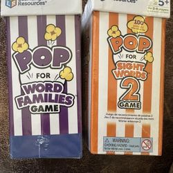 Pop For Word Families And Pop For Sight Words games