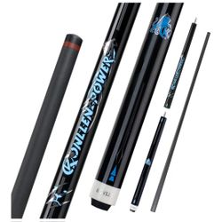 KONLLEN Carbon Fiber Break & Jump Cue – 58" 20oz 3-Piece Heavy Duty Jump Break Pool Cue with 13mm Phenolic Tip