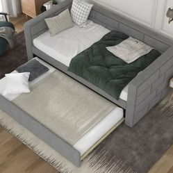 Euroco Twin Upholstered Daybed with Trundle