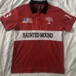 Haunted Mound Red Polo Size M