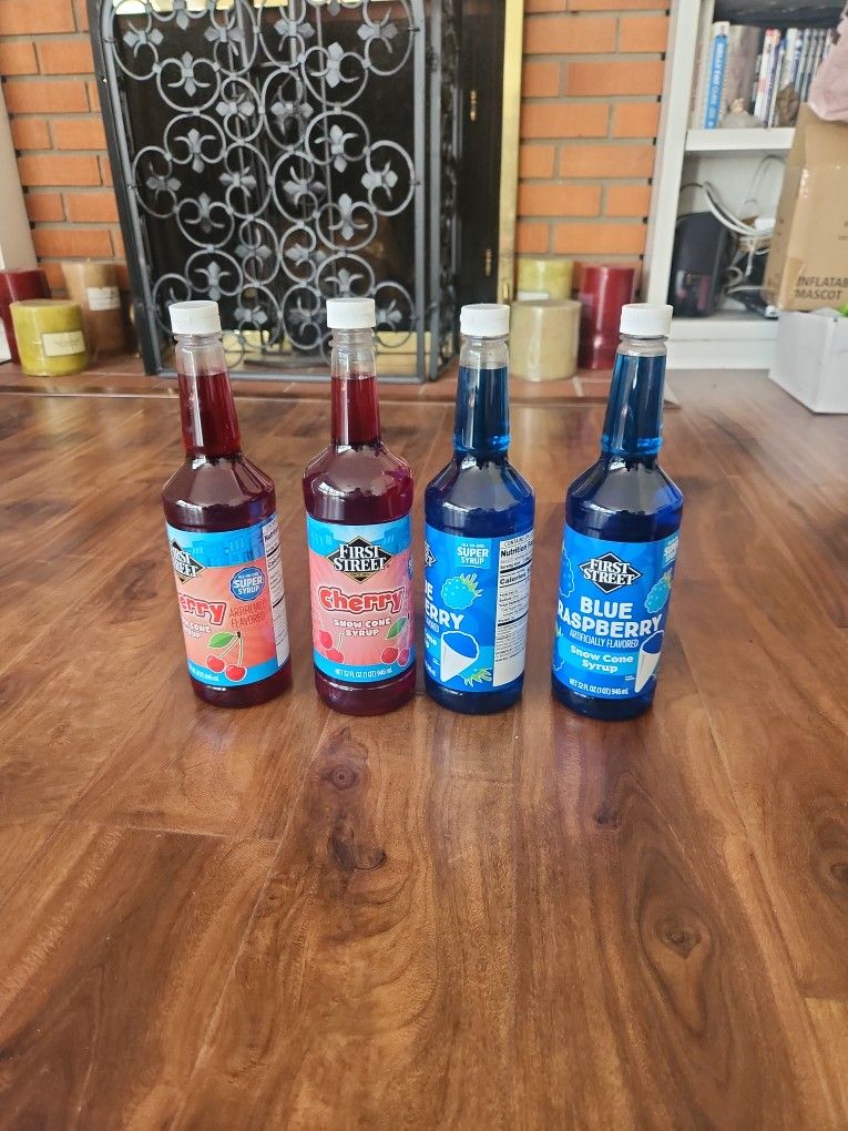Snow Cone Syrup Bottles Unopened