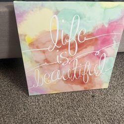 Wall art life is beautiful