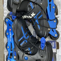 Airwalk Youth Inline Adjustable Skates Youth Size 5-8 Blue