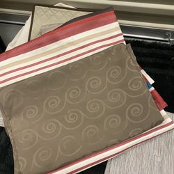 Fabric Shower Curtains w/ Hooks 