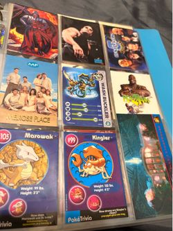Variety of Cards, WWF, Darth Vader, Kazaam, Pokemon