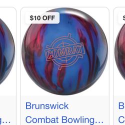 BRUNSWICK COMBAT Bowling Ball, Brand New