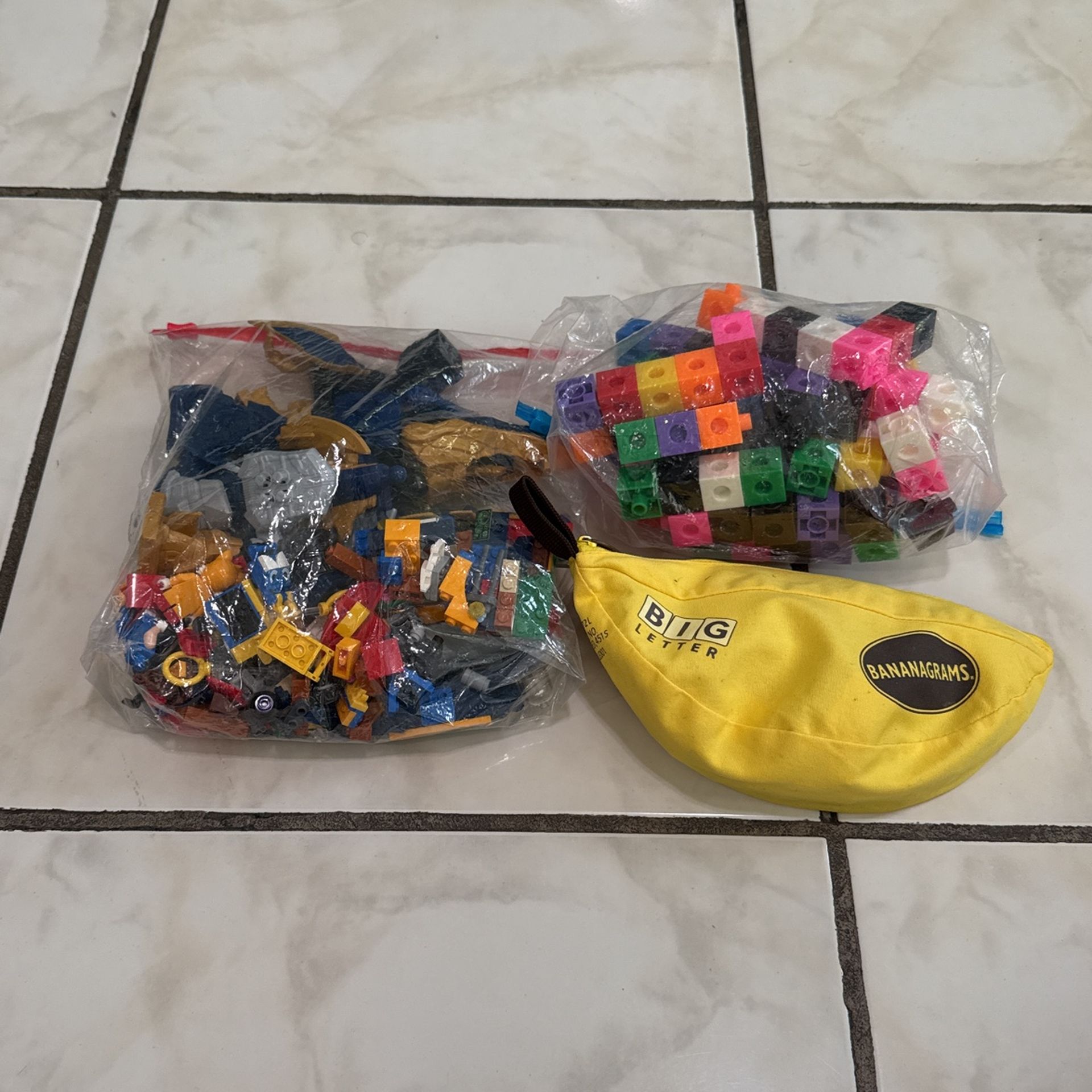 Legos, Connecting Blocks, Letters Game