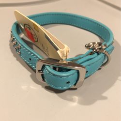 Genuine Leather Cz Studded Dog Collar