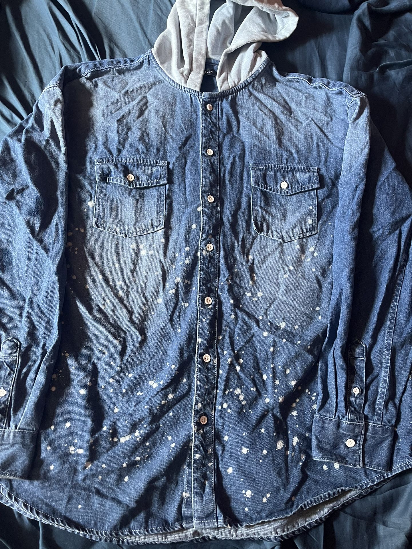 men’s denim flannel