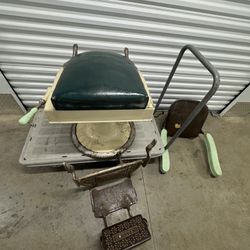Disassembled Antique Theo A Kochs Chicago Barber Chair