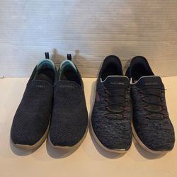 2 women's Skechers slip-on shoes size 7.5