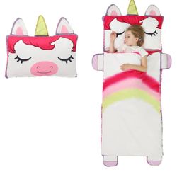 Wizland Kid Sleeping Bag-Thick Large Cut Sleeping Bag 61.8"×28.3" for Kindergarten -Removable Flanne