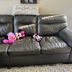 Faux Leather Couch