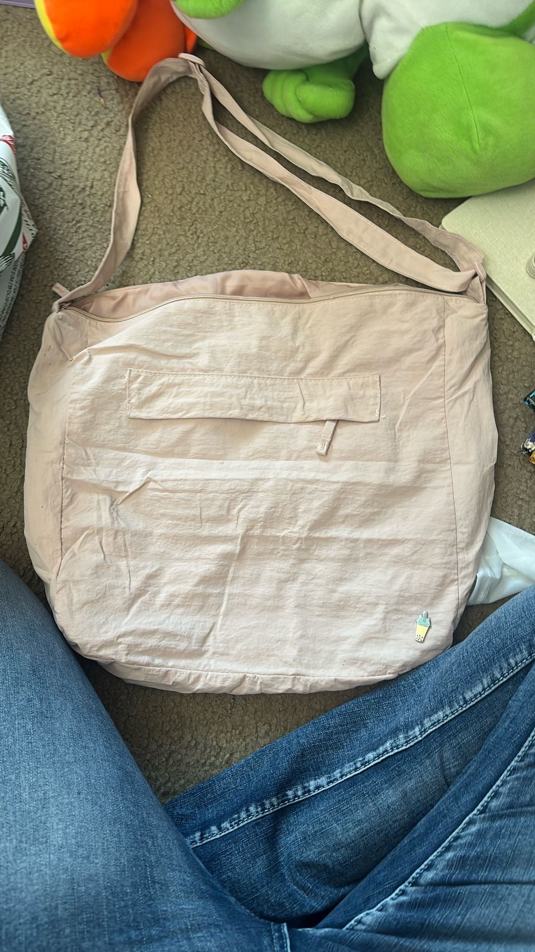 pink messenger bag