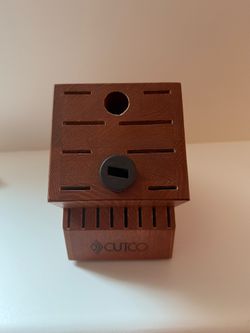 CUTCO solid oak knife block for 18 knives NEW