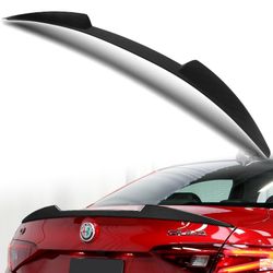 For 2017-2023 Alfa Romeo Giulia W-Power Carbon Look V-Style Trunk Spoiler Wing -(2-SP-9051-APCF