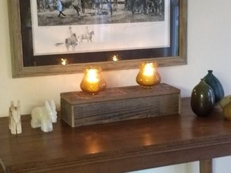 Wood Candle Holder Display