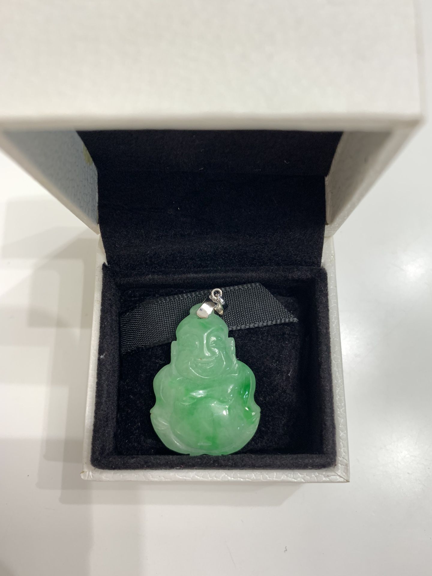 14k Gold Jade Pendant