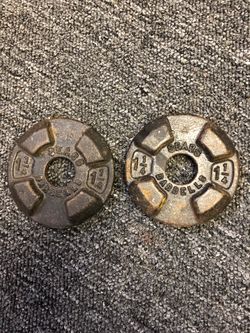 Dear Roebuck & Co Weight Plates, 1 1/4 lbs each