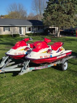 1997 Sea-Doo GSX Jet Skis w/Aluminum trailer Wave Runner
