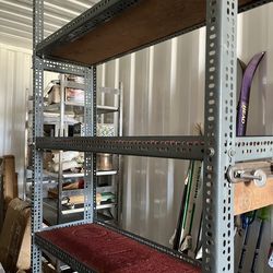 Tall Metal Wood Shelves