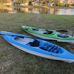 2 Pelican Kayaks And Paddles And More