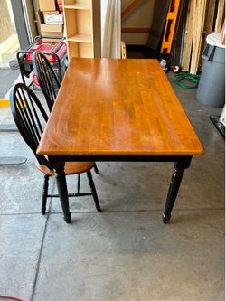 Wooden Dinig Table with Two Chairs