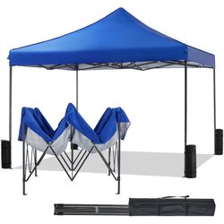 10x10 Pop Up Canopy Tent with Slant Legs & Carrying Bag