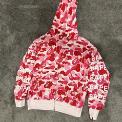 Pink Camo Bape Full Zip Size Medium  With Tags 