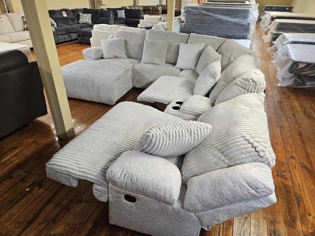 Alloy Color Reclining Sectional Couch Set/Chocolate Color Reclining Sectional Couch Set 🌟 Build Your Own Combination