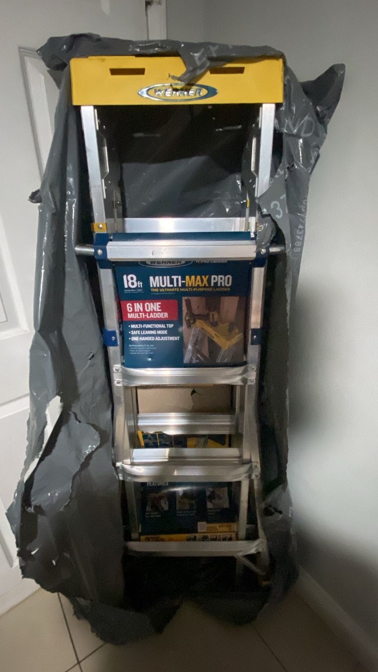 18 ft. Reach Aluminum 6-in-1 Multi-Position Ladder, 375 lbs. Load Capacity Type IAA Duty Rating